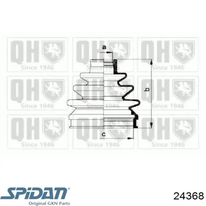 Пильник ШРУСа зовнішній 24368 GKN-Spidan