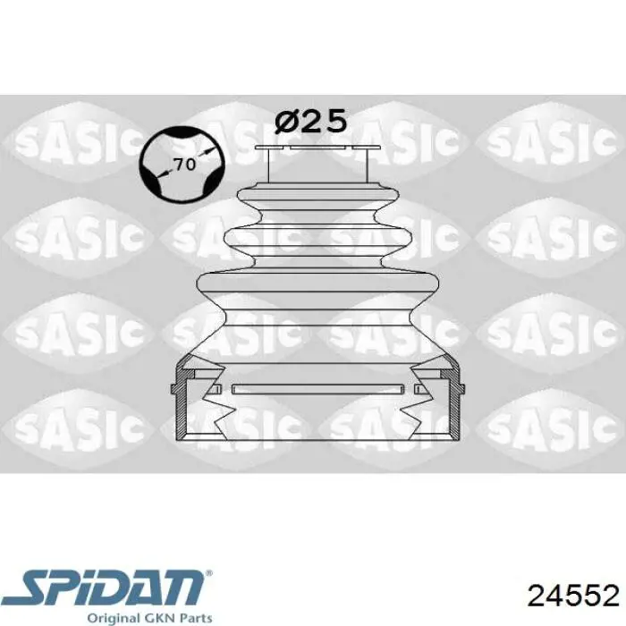 0024552 GKN-Spidan пильник шруса внутрішній, передній піввісі