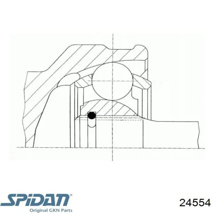 ШРУС зовнішній передній 24554 GKN-Spidan