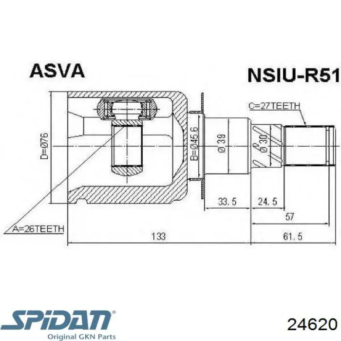  GKN-Spidan 24620 ціна, від 177.22 USD