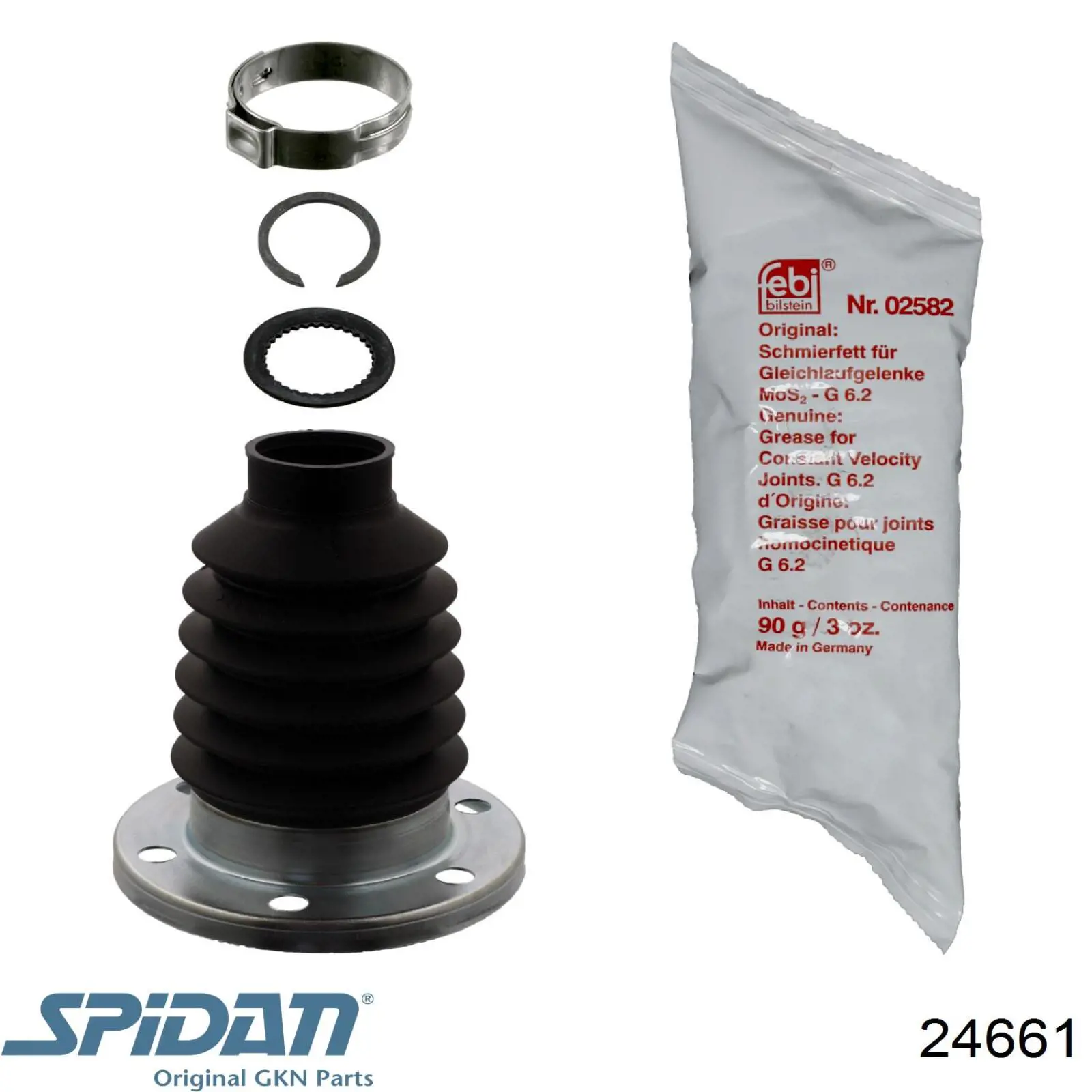Купити 24661 GKN-Spidan Пильник шарніра кутових швидкостей внутрішній передній