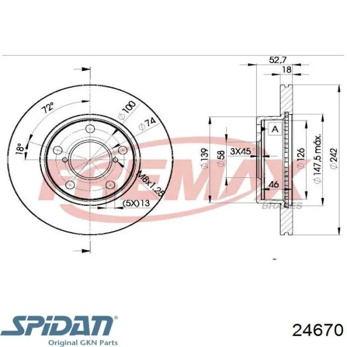 Піввісь передня ліва Maxgear 491168