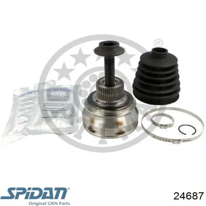 Купити 24687 GKN-Spidan Шарнір приводу зовнішній