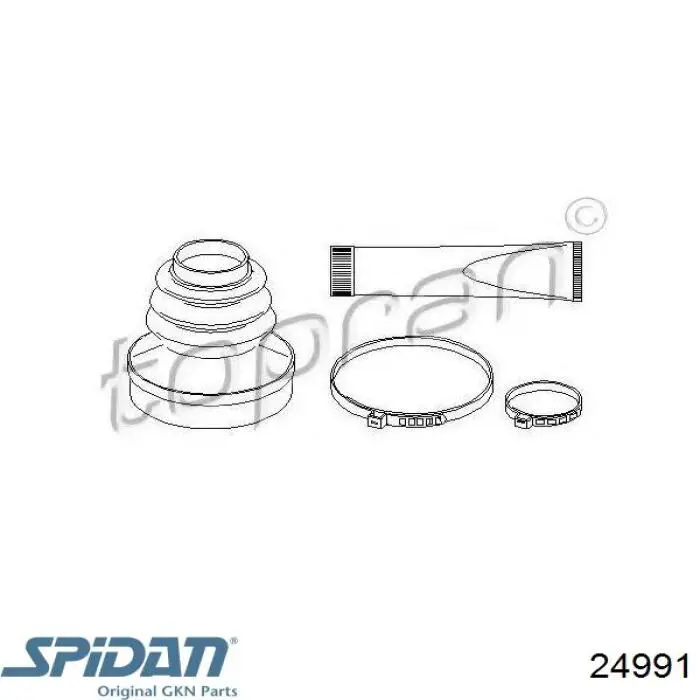 Пильник ШРУСа внутрішній, передній піввісі GKN-Spidan 24991