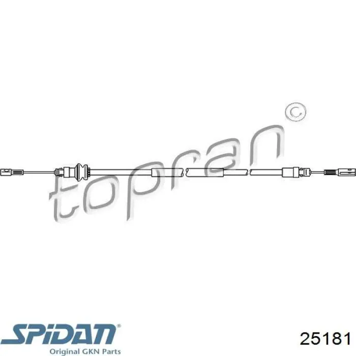 Піввісь (привід) передня, права 25181 GKN-Spidan