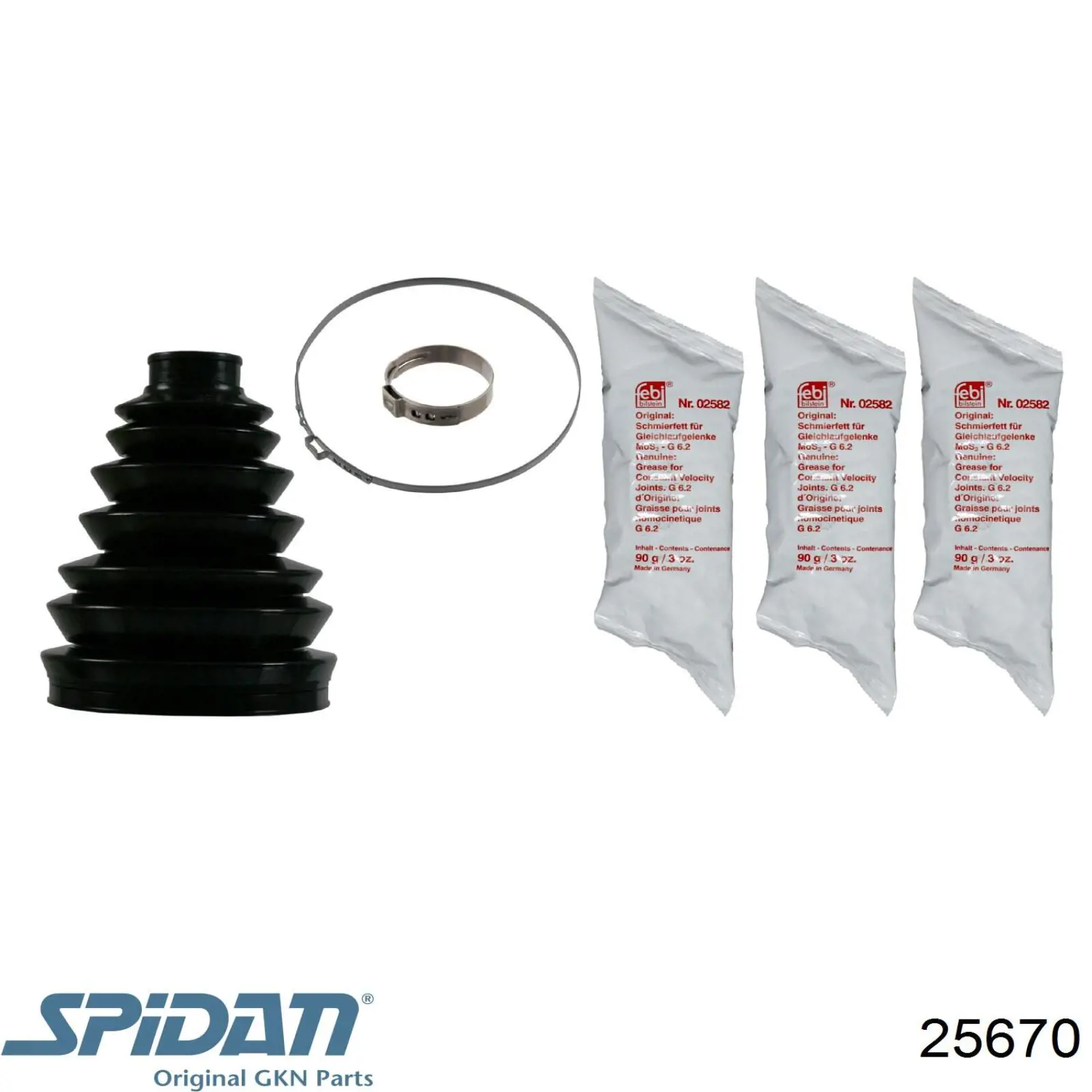 0025670 GKN-Spidan Пильник ШРУСа зовнішній, передній піввісі