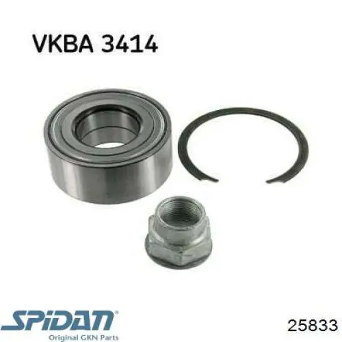 ШРУС зовнішній передній 25833 GKN-Spidan