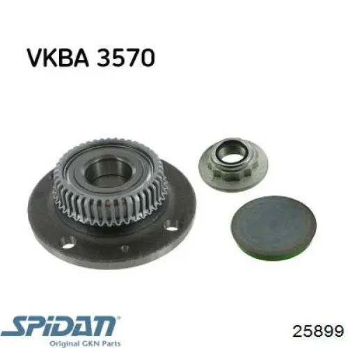 Пильники ШРКШів передній піввісі, комплект 25899 GKN-Spidan