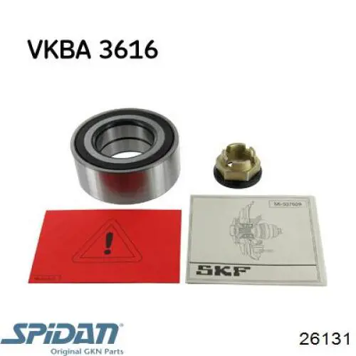 Пильники ШРКШів задньої піввісі, комплект 26131 GKN-Spidan