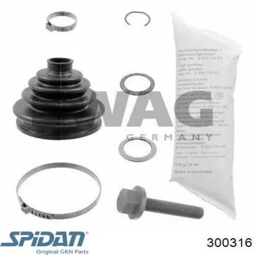 Пильник ШРУСа зовнішній 300316 GKN-Spidan