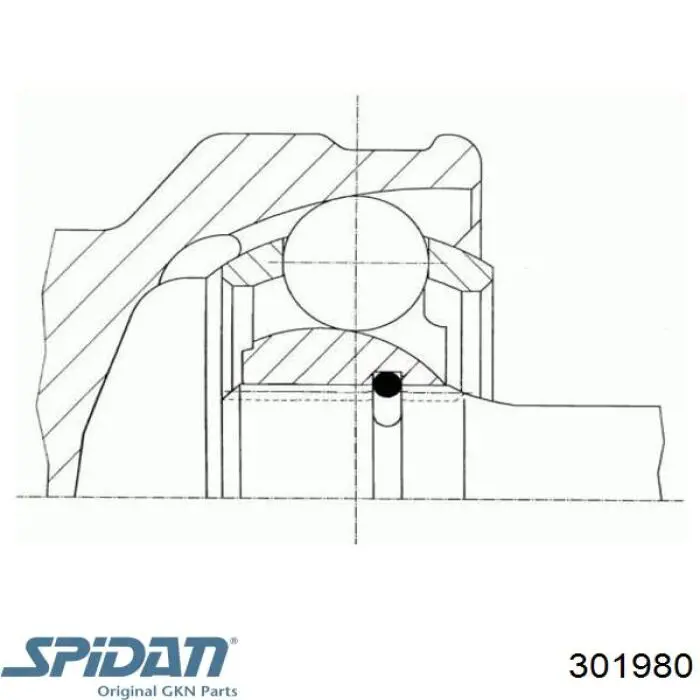 Купити 301980 GKN-Spidan Шарнір приводу зовнішній