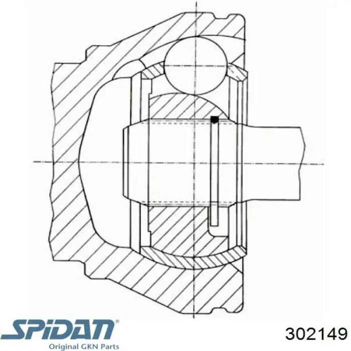 ШРУС зовнішній передній/задній 302149 GKN-Spidan