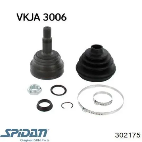 ШРУС зовнішній передній 302175 GKN-Spidan