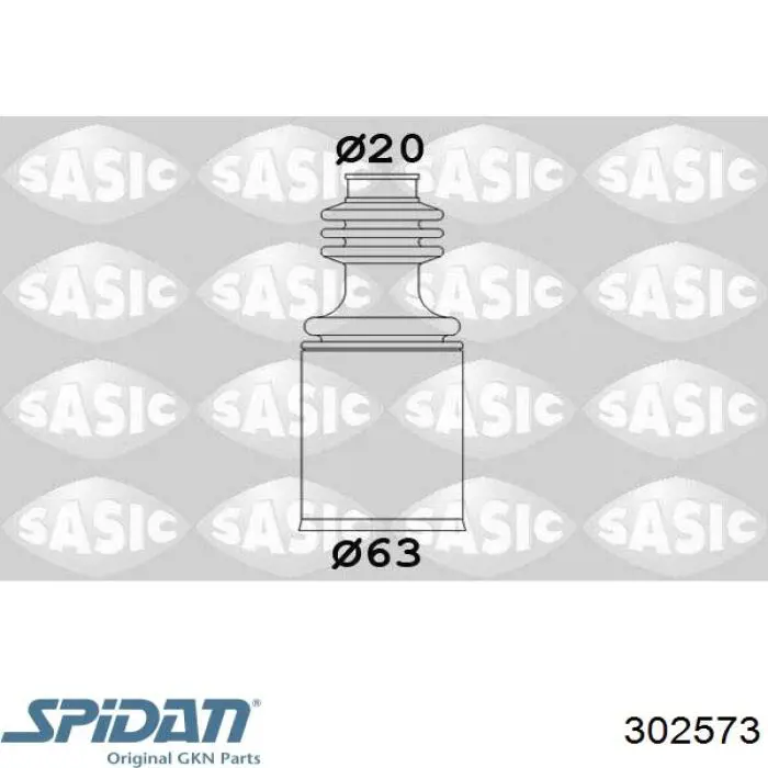 Пильник гранати внутрішній, передній півосі GKN-Spidan 302573 ціна, від 6.29 USD