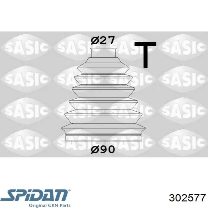 302577 GKN-Spidan Пильник ШРУСа зовнішній, передній піввісі