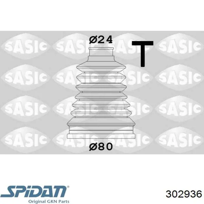 Купити 302936 GKN-Spidan Пильник шарніра приводу
