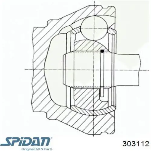 303112 GKN-Spidan шрус зовнішній передній