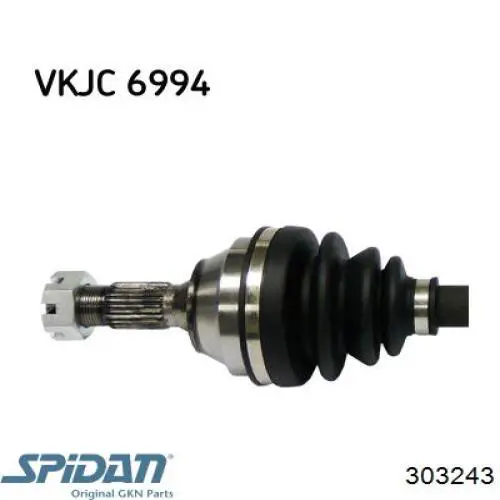 Привід передній лівий GKN-Spidan 303243 ціна, від 66.11 USD