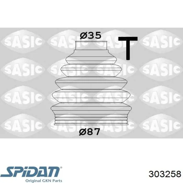 Пильник ШРКШ зовнішній GKN-Spidan 303258