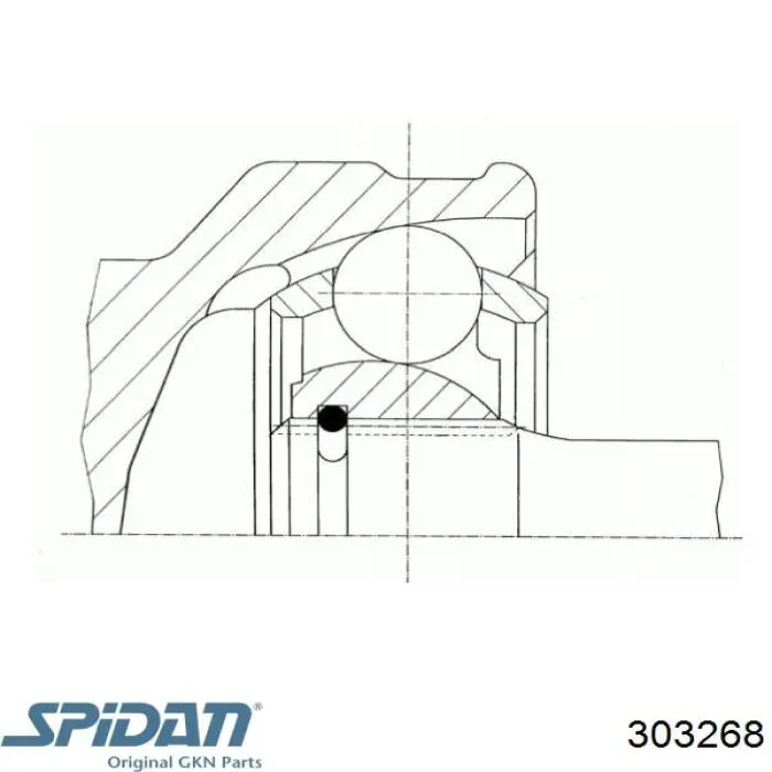 ШРУС зовнішній передній 303268 GKN-Spidan