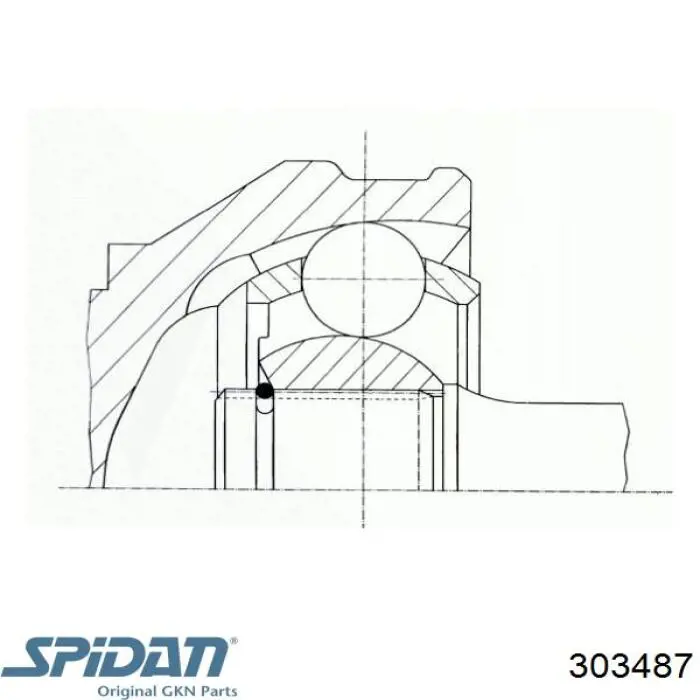 ШРУС зовнішній передній 303487 GKN-Spidan