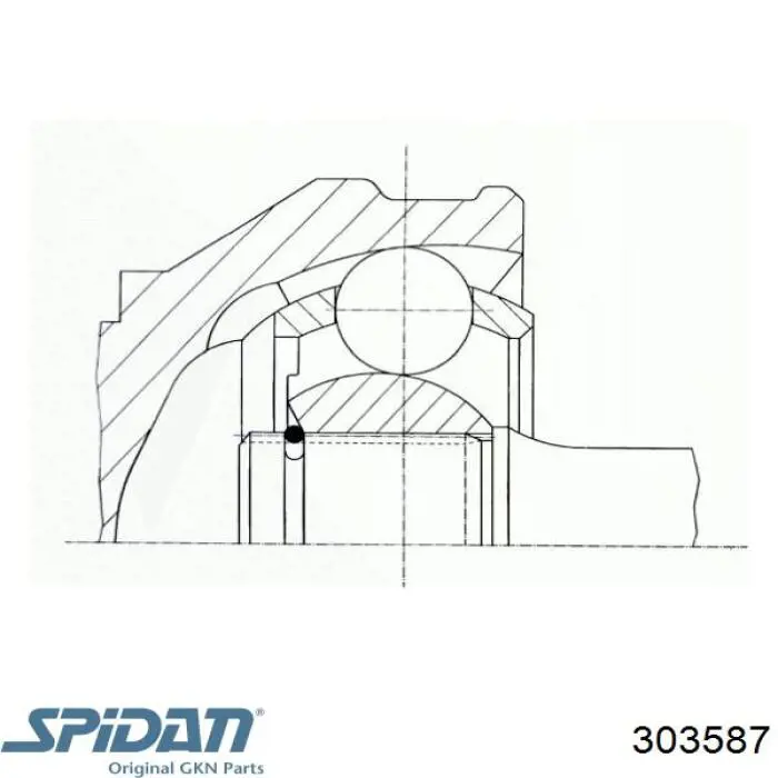 ШРУС зовнішній передній 303587 GKN-Spidan