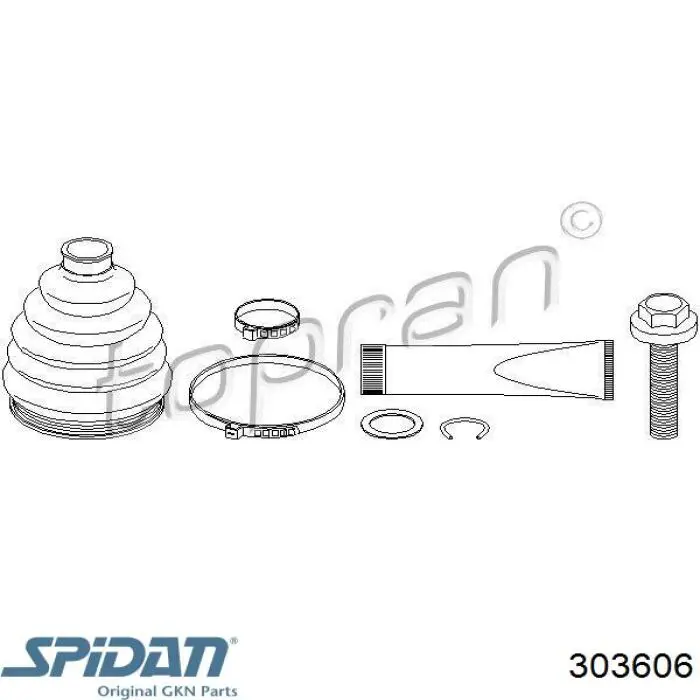 Купити 303606 GKN-Spidan Пильник шарніра приводу