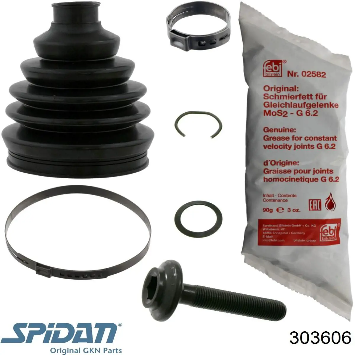 303606 GKN-Spidan Пильник ШРУСа зовнішній, передній піввісі