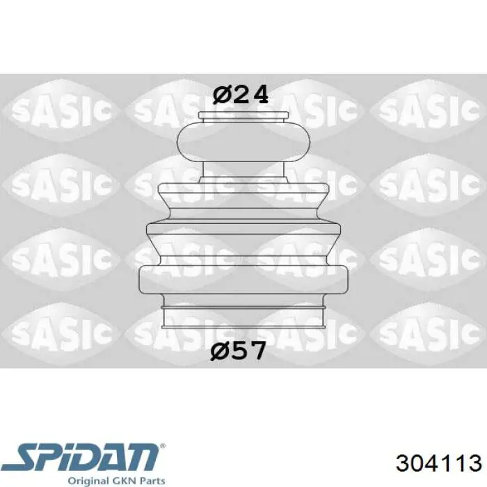 Пильник гранати внутрішній, передній півосі GKN-Spidan 304113 ціна, від 7.53 USD
