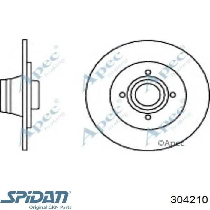 Купити 304210 GKN-Spidan Пильник шарніра кутових швидкостей внутрішній передній