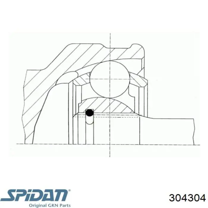 ШРУС зовнішній передній 304304 GKN-Spidan