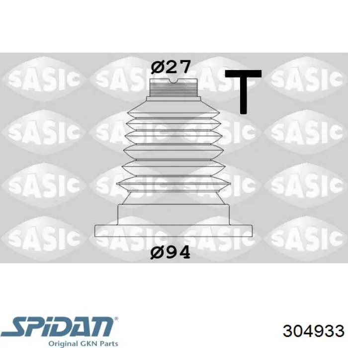 304933 GKN-Spidan пильник шруса внутрішній, передній піввісі