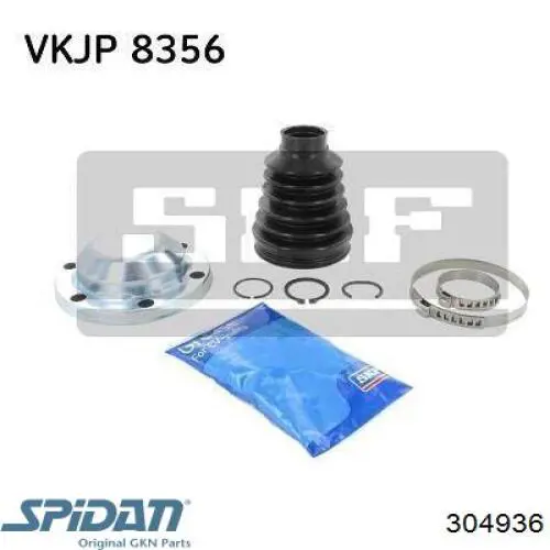 Купити 304936 GKN-Spidan Пильник шарніра кутових швидкостей внутрішній передній