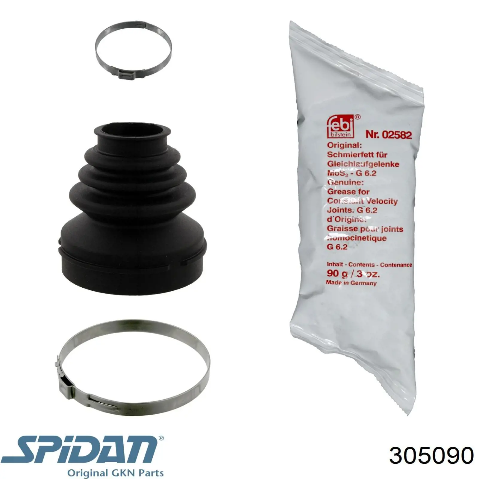 Купити 305090 GKN-Spidan Пильник шарніра кутових швидкостей внутрішній передній