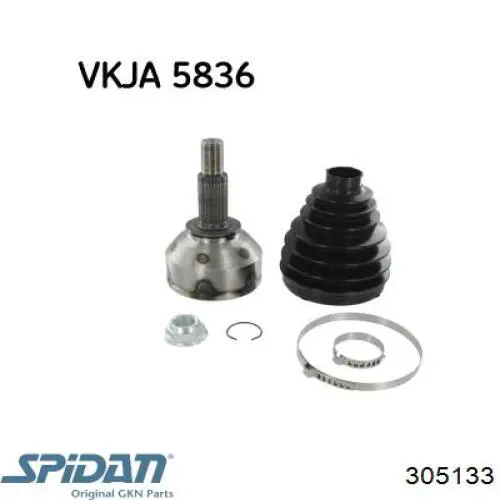 Граната колісна GKN-Spidan 305133 ціна, від 40.37 USD