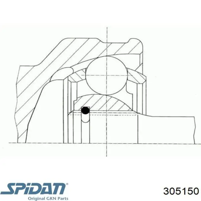 305150 GKN-Spidan шрус зовнішній передній
