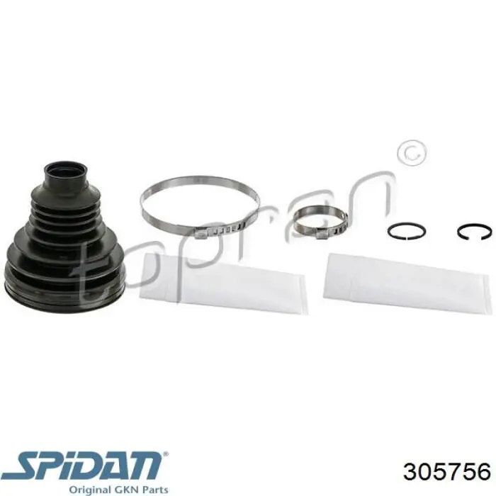 Купити 305756 GKN-Spidan Пильник шарніра кутових швидкостей внутрішній передній