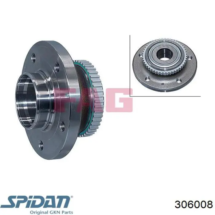 Пильник ШРУСа зовнішній, передній піввісі 306008 GKN-Spidan