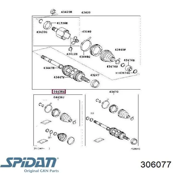 Пильник ШРУСа зовнішній 442847061 Toyota