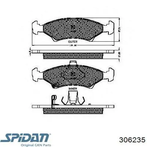 Купити 306235 GKN-Spidan Пильник шарніра кутових швидкостей внутрішній передній