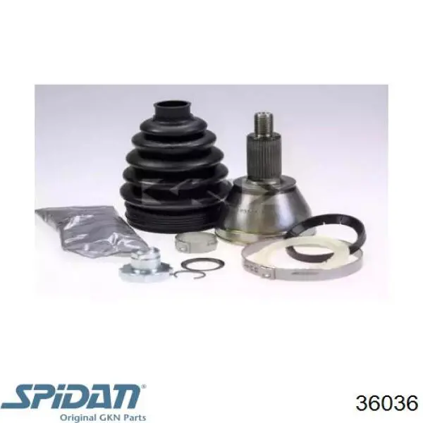 ШРУС зовнішній передній 36036 GKN-Spidan