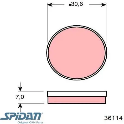 Купити 36114 GKN-Spidan Пильник шарніра кутових швидкостей внутрішній передній