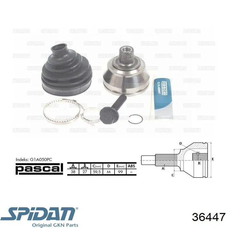 Купити 0036447 GKN-Spidan Пильник шарніра приводу