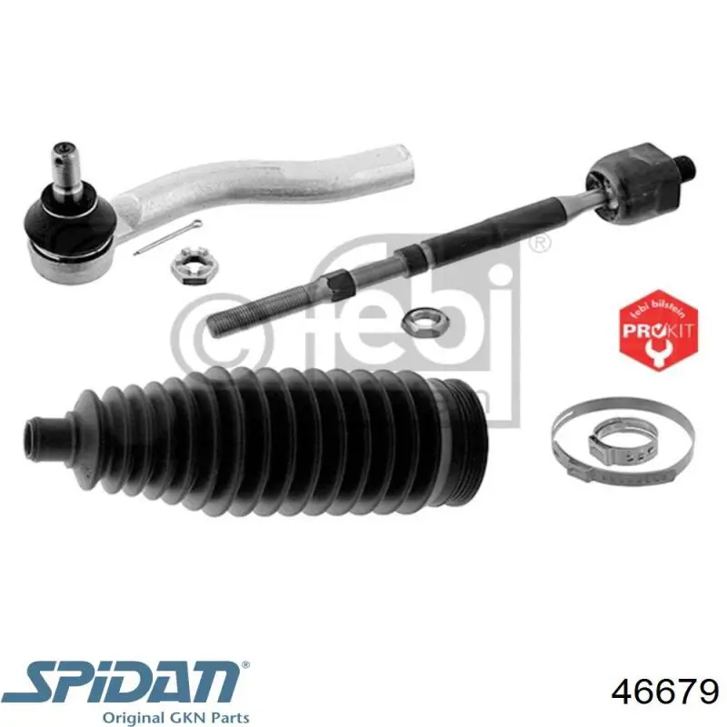 Тяга рульова поперечна GKN-Spidan 46679 ціна, від 10.49 USD