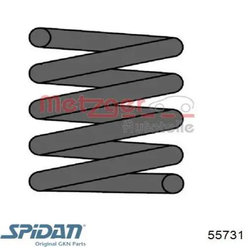 55731 GKN-Spidan Пружина підвіски задня