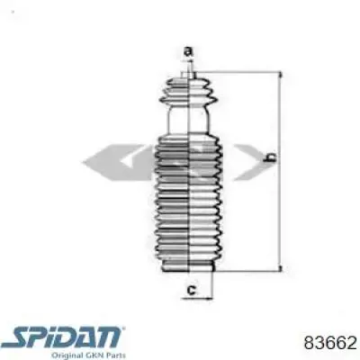 Пильник рульової тяги GKN-Spidan 83662 ціна, від 6.32 USD