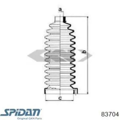 Пильник рульової тяги GKN-Spidan 83704 ціна, від 19.27 USD