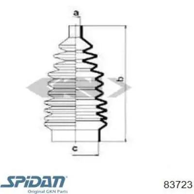 Чохол рульової рейки правий GKN-Spidan 83723 ціна, від 8.86 USD
