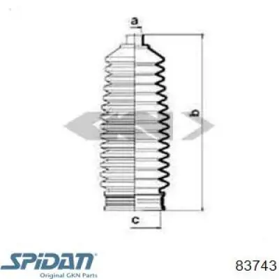 Пильник рульової тяги GKN-Spidan 83743 ціна, від 5.72 USD