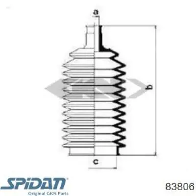 Купити 83806 GKN-Spidan Пильник тяги